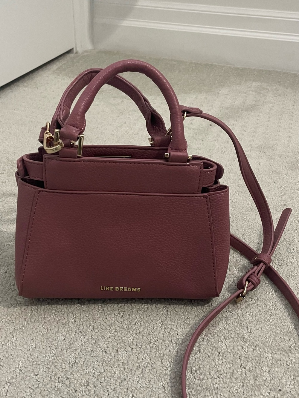 Women's Small Satchel Bag in Dusty Rose